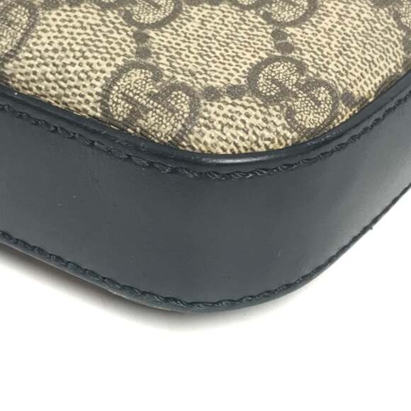 GUCCI Authentic Black Leather Messenger Shoulder Bag - Picture 9 of 16